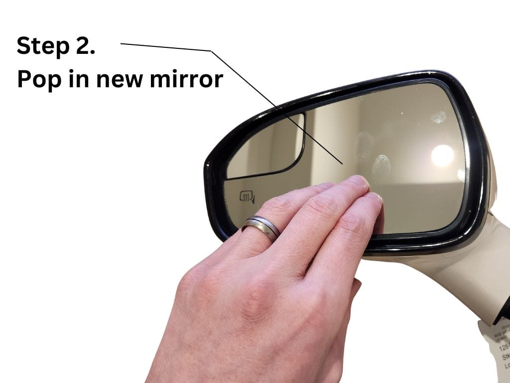 2013-2020 Ford Fusion Replacement Side View Mirror Glass Kit - Passenger Side Right Heated Side View Parts