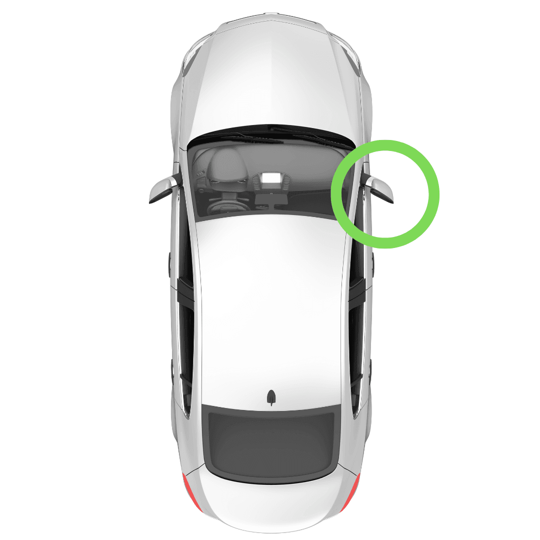 2016 Ford Fusion Replacement Side View Mirror Glass Kit - Passenger Side Right Heated Side View Parts