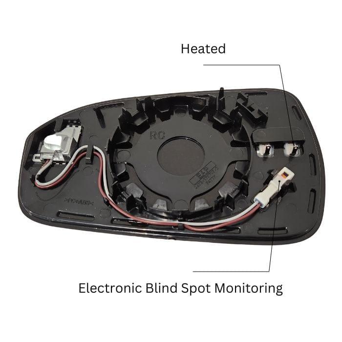 Passenger Side Mirror for Ford Fusion Glass w/ Blind Spot Detection Side View Parts