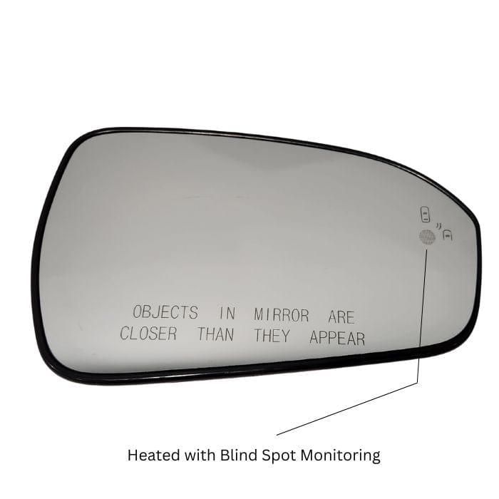 Passenger Side Mirror for Ford Fusion Glass w/ Blind Spot Detection Side View Parts
