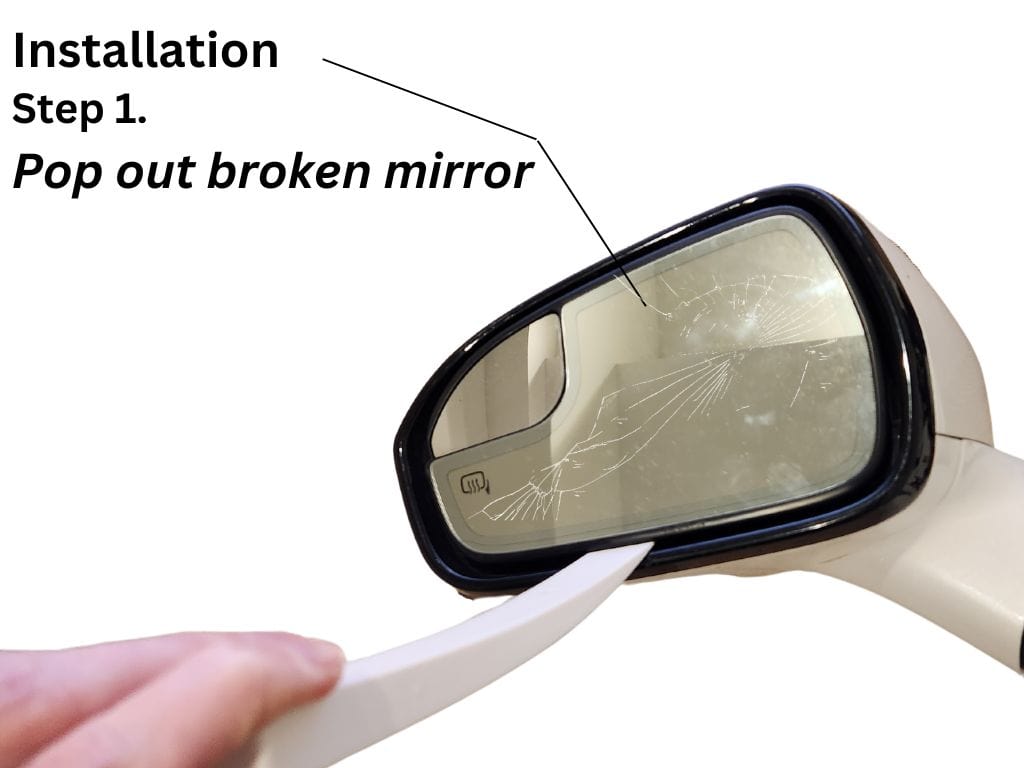 2013-2020 Ford Fusion Replacement Side View Mirror Glass Kit - Passenger Side Right Heated Side View Parts
