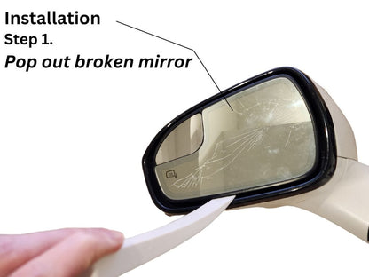 2013 Ford Fusion Replacement Side View Mirror Glass Kit - Driver Side LH Heated Side View Parts