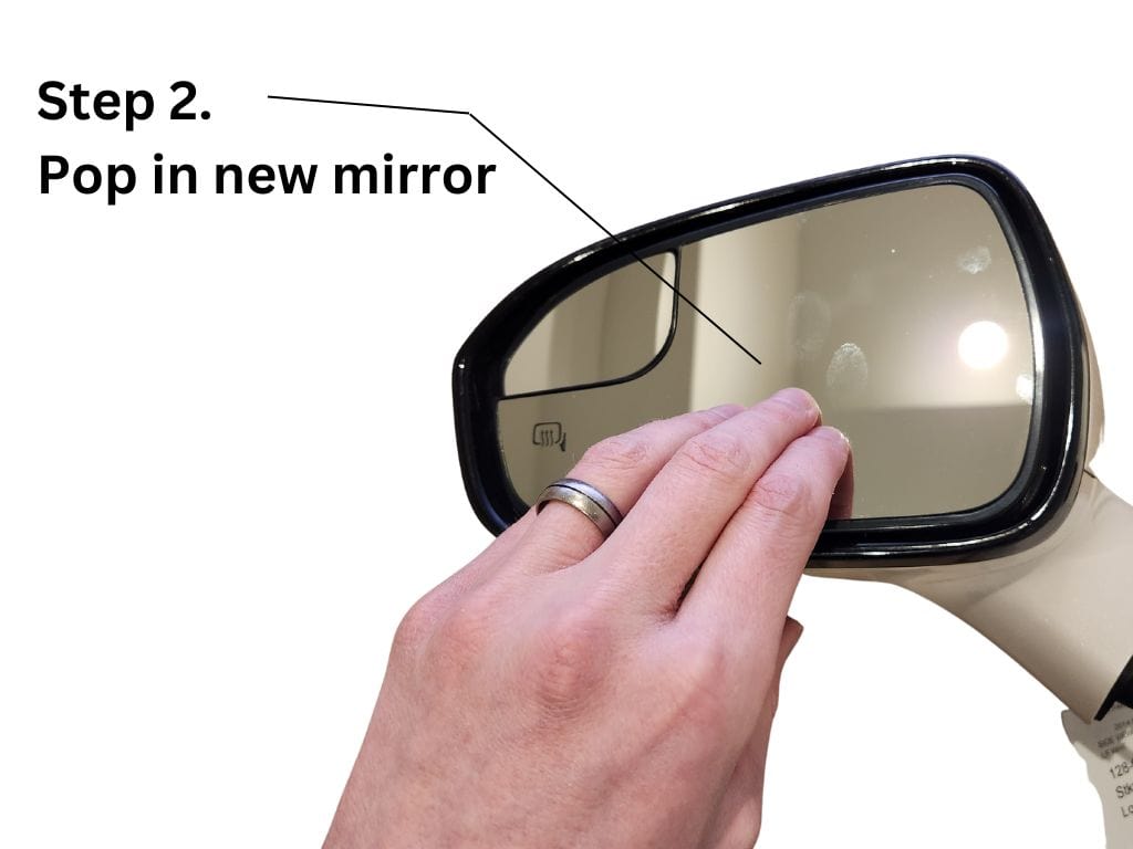 2013 Ford Fusion Replacement Side View Mirror Glass Kit - Driver Side LH Heated Side View Parts